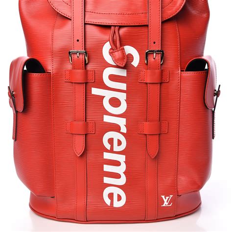 louis vuitton x supreme christopher backpack epi pm red replica|louis vuitton x supreme backpack.